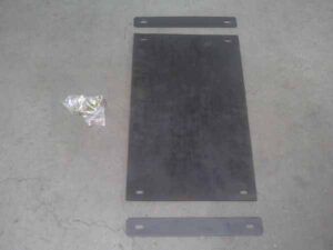 Rubber mat, black (straight base plate)